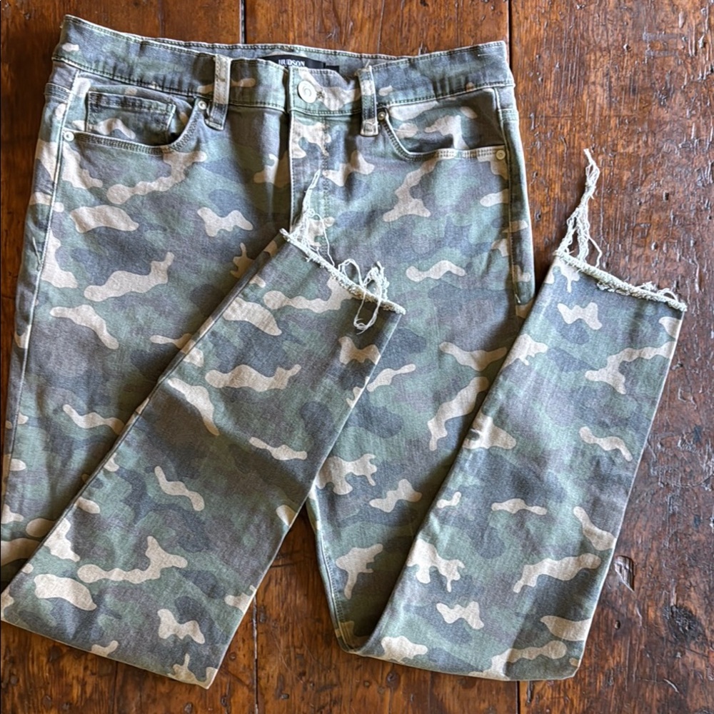 Hudson Barbara high waist skinny ankle jeans in camo - 31